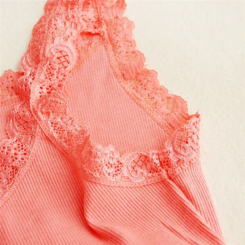 Black Tops Summer Sleeveless Women Tank Top With Lace Top Red Inside Wear Lace Camisoles Loose Underwear Womens Clothing Vest - Image 6